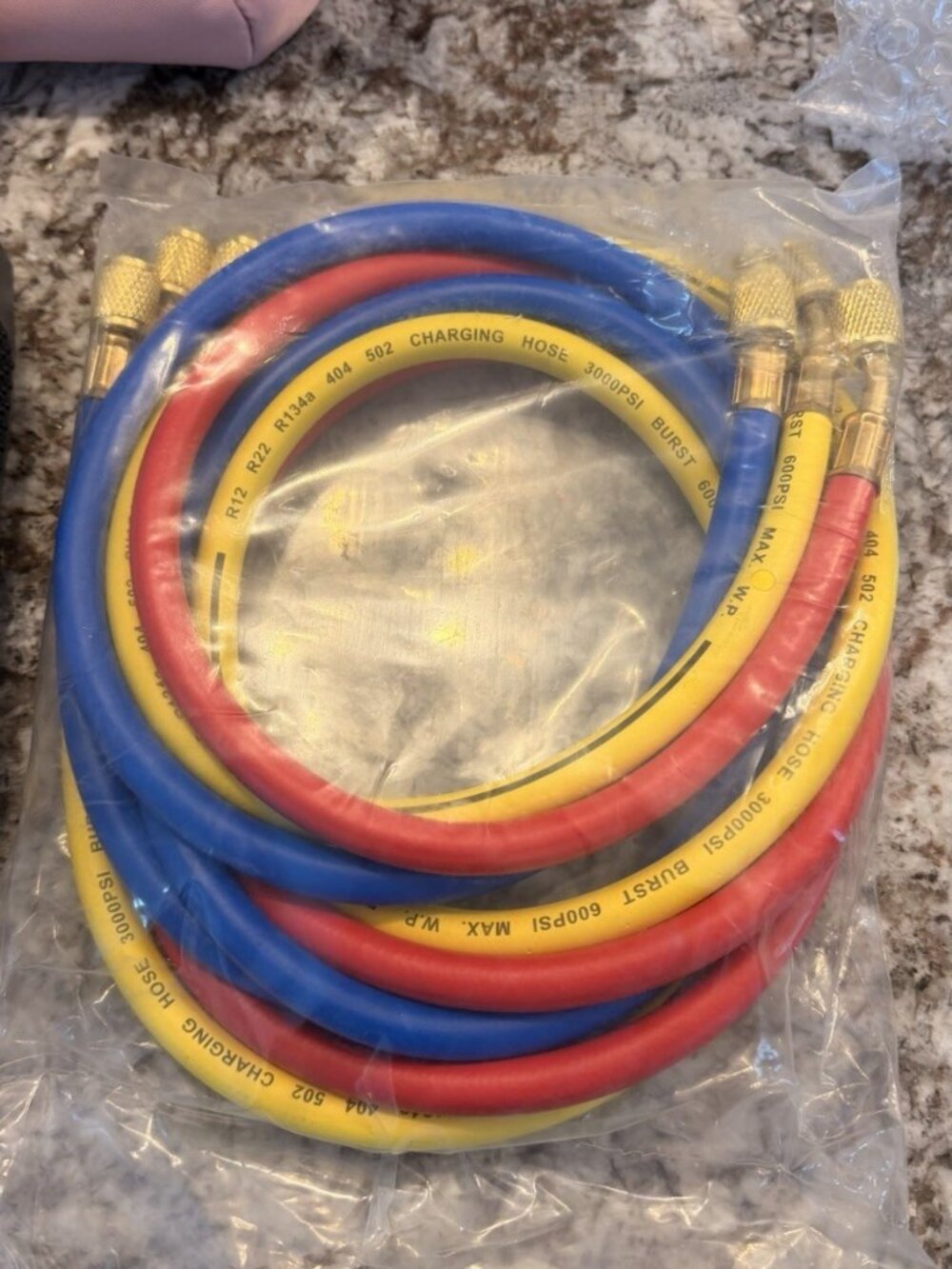 Digital HVAC Manifold Gauge Pressure Tester R12 R22 R134a R404A R502 Hose Kit - Picture 3 of 9